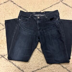 AG Adriano Goldschmied Women’s 30R Indigo The Prima Cigarette Mid-Rise Jeans